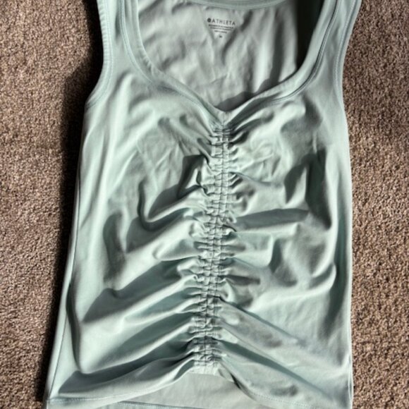 Athleta seafoam green workout tank cinch front size M - Picture 3 of 4